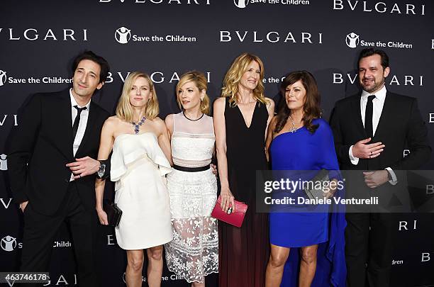 Actors Adrien Brody, Naomi Watts, Katheryn Winnick, Laura Dern, Marcia Gay Harden, and Bulgari International Communications Director Stephane...
