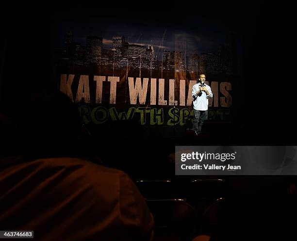 Comedian Chello performs during 'Katt Williams Growth Spurt' comedy tour at James L Knight Center on January 18, 2014 in Miami, Florida.