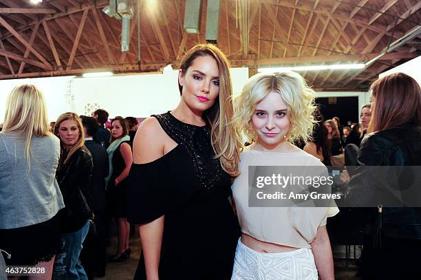 Beau Dunn and Alessandra Torresani attend the 8th Annual Pieces of Heaven Art Auction Presented by Samsung Galaxy at MAMA Gallery on February 17,...