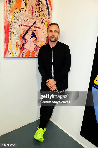 Nick Blood attend the 8th Annual Pieces of Heaven Art Auction Presented by Samsung Galaxy at MAMA Gallery on February 17, 2015 in Los Angeles,...