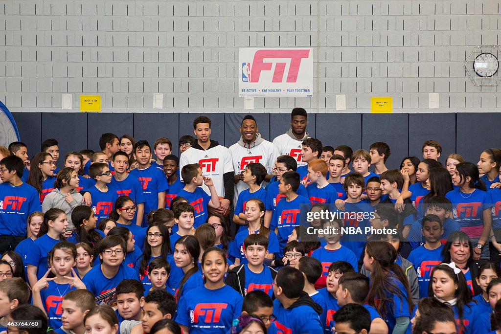 NBA Cares - NBA FIT Day of Service NBA All Star 2015