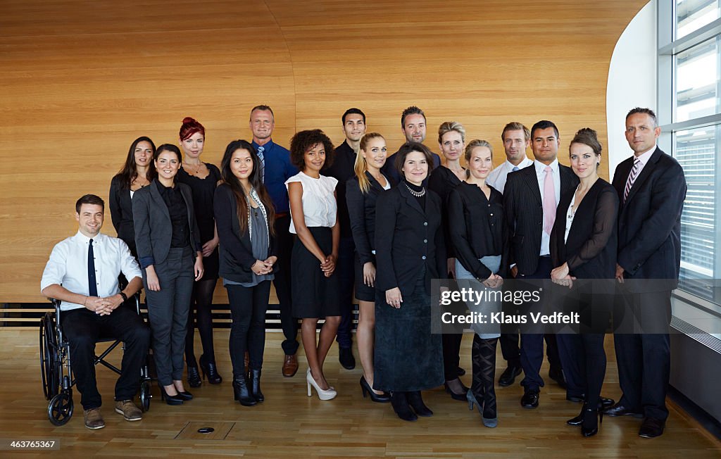 Group shot of business people in conference room