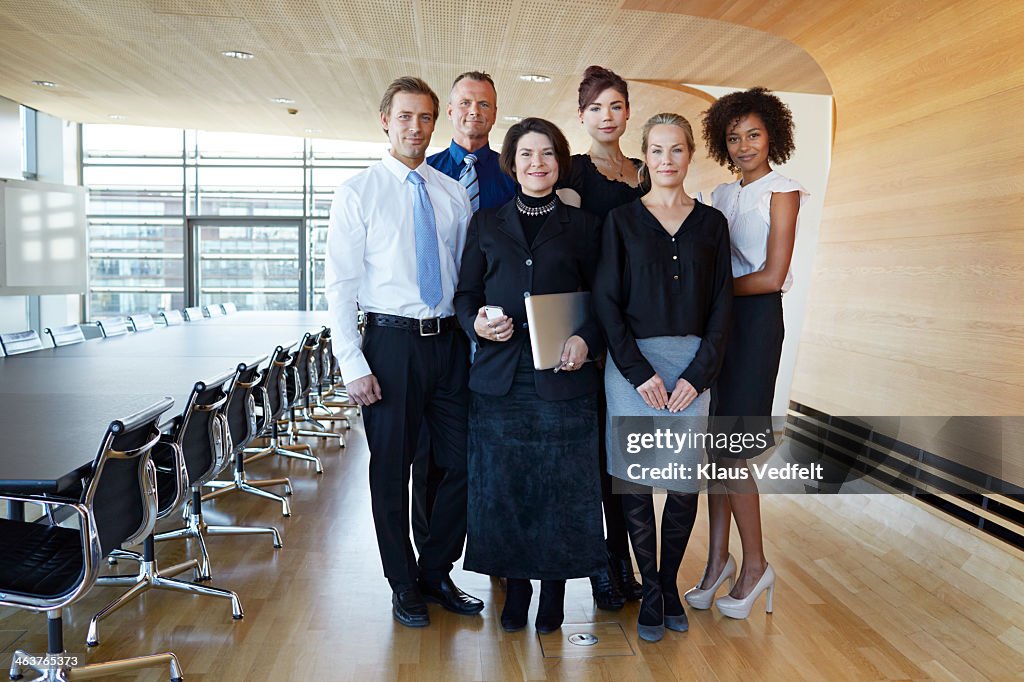 Group shot of business people in conference room