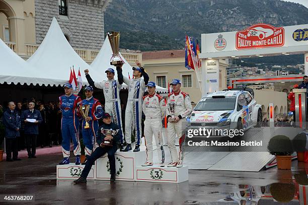 Xavier Panseri of France and Bryan Bouffier of France; Julien Ingrassia of France and Sebastien Ogier of France; Kris Meeke of Great Britain and Paul...