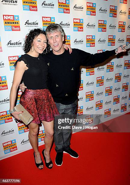 Fairuza Balk and Bez attend the NME Awards at Brixton Academy on February 18, 2015 in London, England.