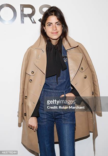 Leandra Medine attends Michael Kors at Spring Studios on February 18, 2015 in New York City.