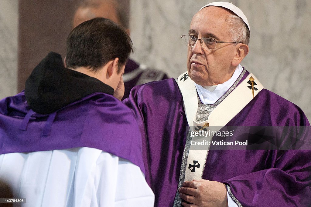 Pope Attends Ash Wednesday At The Basilica Of St. Sabina