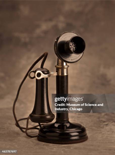 Candlestick style telephone made by the Kellogg Company of Chicago, Illinois circa 1908, which is part of a collection of communication artifacts at...