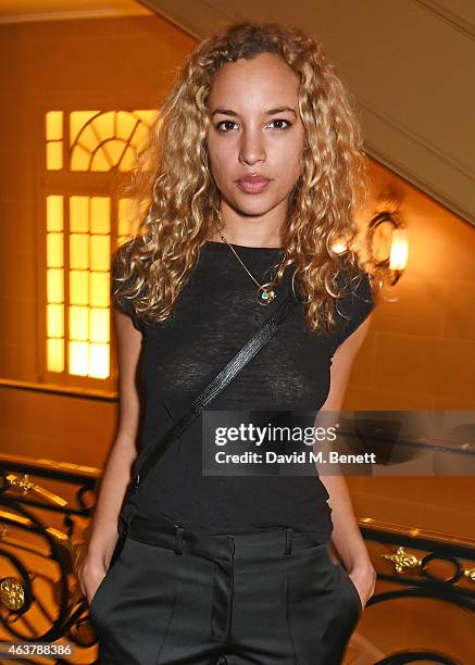 Phoebe Collings-James attends the launch of Premier Model Management founder Carole White's autobiography "Have I Said Too Much?: My Life In and Out...