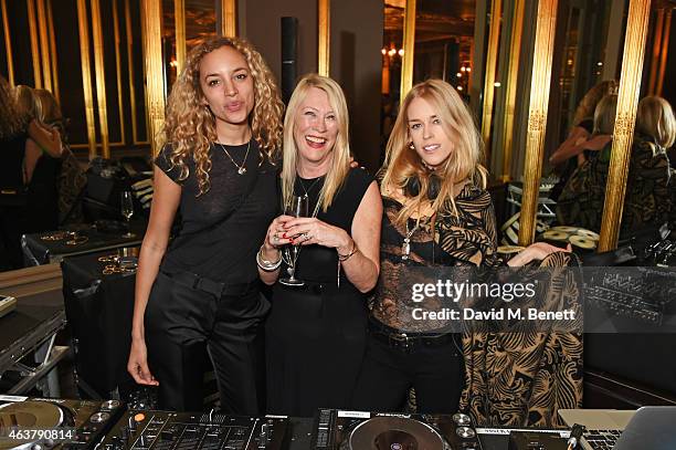 Phoebe Collings-James, Carole White and Mary Charteris attend the launch of Premier Model Management founder Carole White's autobiography "Have I...