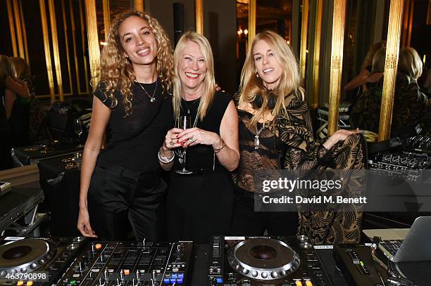 Phoebe Collings-James, Carole White and Mary Charteris attend the launch of Premier Model Management founder Carole White's autobiography "Have I...