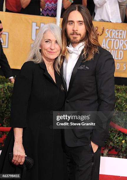 Constance Leto and Jared Leto arrivals at the 20th Annual Screen Actors Guild Awards at The Shrine Auditorium on January 18, 2014 in Los Angeles,...