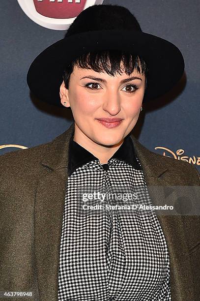 Arisa attends "Cinderella" Screening held at Cinema Odeon on February 18, 2015 in Milan, Italy.