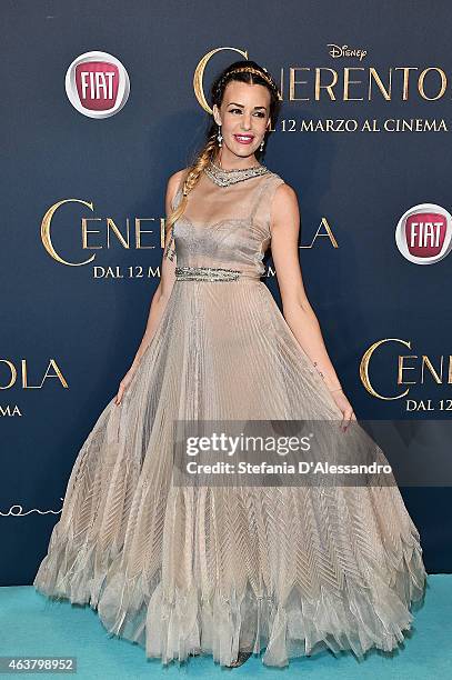 Alessia Fabiani attends "Cinderella" Screening held at Cinema Odeon on February 18, 2015 in Milan, Italy.