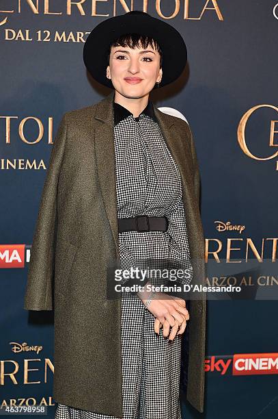 Arisa attends "Cinderella" Screening held at Cinema Odeon on February 18, 2015 in Milan, Italy.