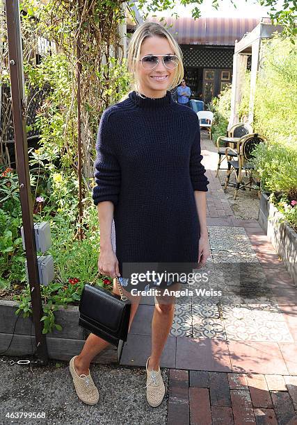 Amanda Hearst with Rosario Dawson, Hassan Pierre & Spotify host the Maison De Mode Oscar week lunch at Petit Ermitage on February 18, 2015 in West...