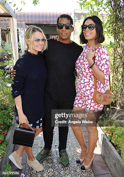 Amanda Hearst, Hassan Pierre, Rosario Dawson & Spotify host the Maison De Mode Oscar week lunch at Petit Ermitage on February 18, 2015 in West...