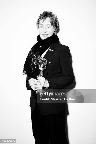 Costume Designer Milena Canonero poses for a portrait at the 17th Costume Designers Guild Awards with presenting sponsor Lacoste at The Beverly...