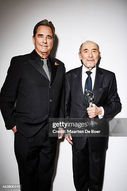 Actor Beau Bridges and Costume Designer Albert Wolsky pose for a portrait at the 17th Costume Designers Guild Awards with presenting sponsor Lacoste...