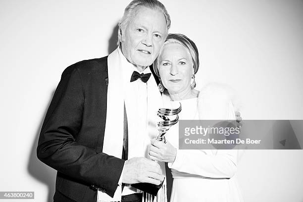 Actor Jon Voight and Costume Designer Lou Eyrich pose for a portrait at the 17th Costume Designers Guild Awards with presenting sponsor Lacoste at...