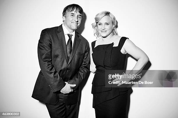 Director Richard Linklater and actress Patricia Arquette pose for a portrait at the 17th Costume Designers Guild Awards with presenting sponsor...