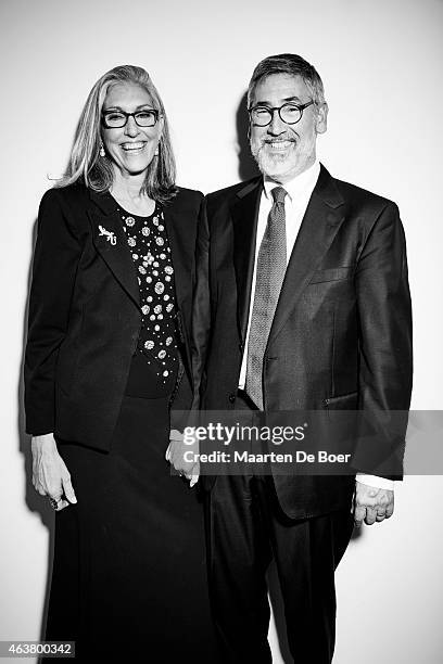 Honoree Dr. Deborah Nadoolman Landis and producer/director John Landis pose for a portrait at the 17th Costume Designers Guild Awards with presenting...