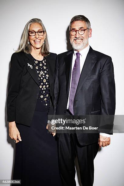 Honoree Dr. Deborah Nadoolman Landis and producer/director John Landis pose for a portrait at the 17th Costume Designers Guild Awards with presenting...