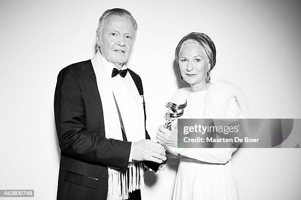 Actor Jon Voight and Costume Designer Lou Eyrich pose for a portrait at the 17th Costume Designers Guild Awards with presenting sponsor Lacoste at...