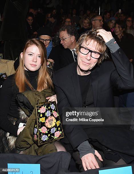 Maggie Mozart Butler and Richard Butler attend the Anna Sui fashion show during Mercedes-Benz Fashion Week Fall 2015 at The Theatre at Lincoln Center...