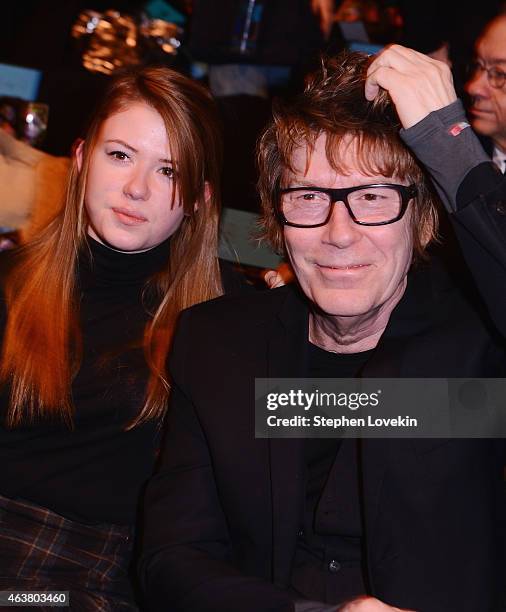 Maggie Mozart Butler and Richard Butler attend the Anna Sui fashion show during Mercedes-Benz Fashion Week Fall 2015 at The Theatre at Lincoln Center...