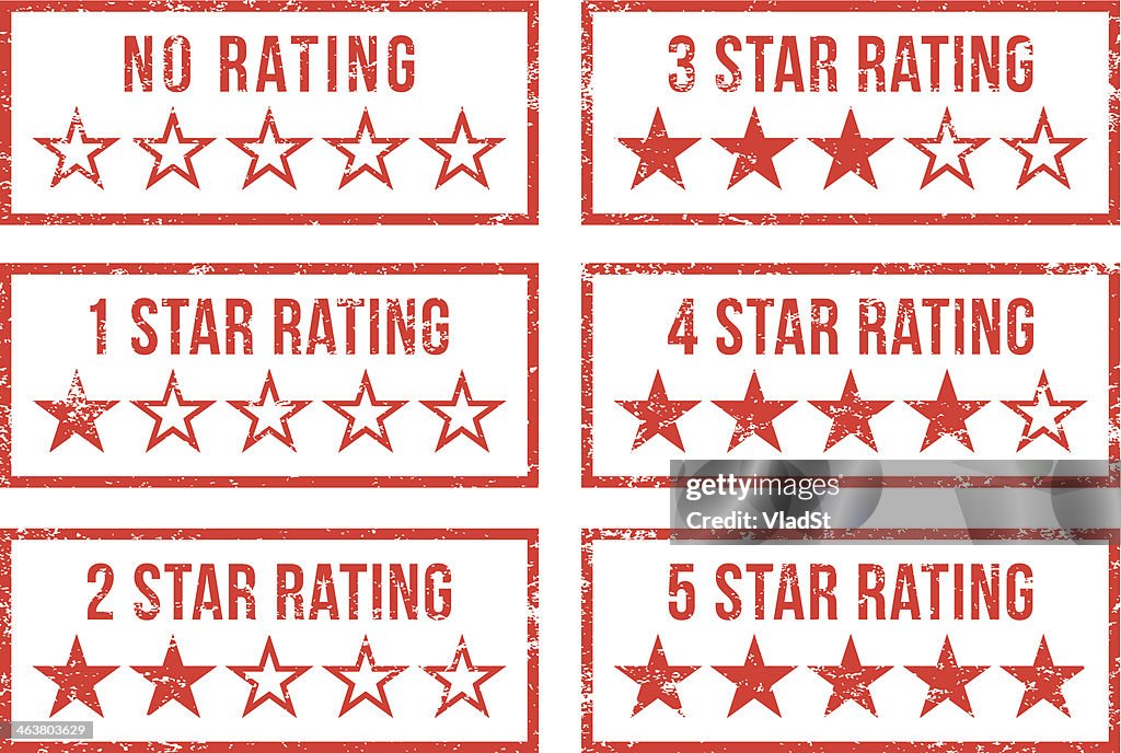 Star Ratings Rubber Stamps High-Res Vector Graphic - Getty Images