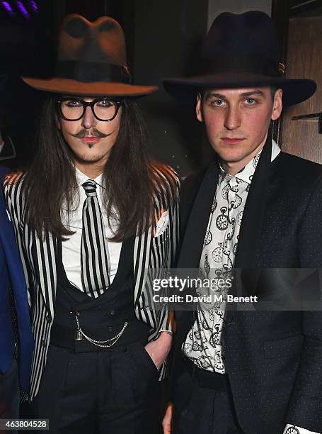 Joshua Kane and George Craig attend the NME Awards after party at Cuckoo Club on February 18, 2015 in London, England.