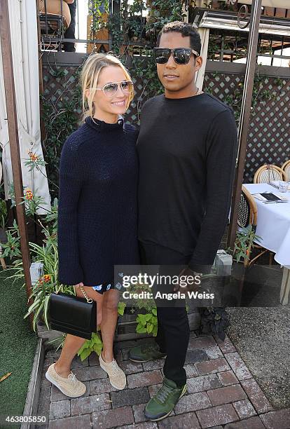 Amanda Hearst and Hassan Pierre with Rosario Dawson & Spotify host the Maison De Mode Oscar week lunch at Petit Ermitage on February 18, 2015 in West...