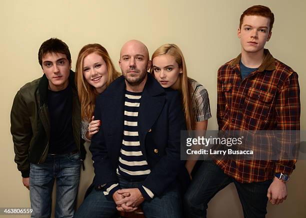 Actors Noah Silver and Madisen Beaty, filmmaker Carter Smith, and actors Morgan Saylor and Cameron Monaghan pose for a portrait during the 2014...