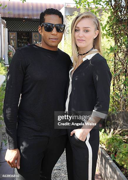 Hassan Pierre and Elizabeth Gilpin attend the Maison De Mode Oscar week lunch hosted by Rosario Dawson, Amanda Hearst, Hassan Pierre & Spotify at...