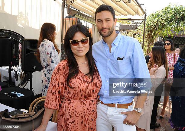 Anita Ko and Noah Mills attend the Maison De Mode Oscar week lunch hosted by Rosario Dawson, Amanda Hearst, Hassan Pierre & Spotify at Petit Ermitage...