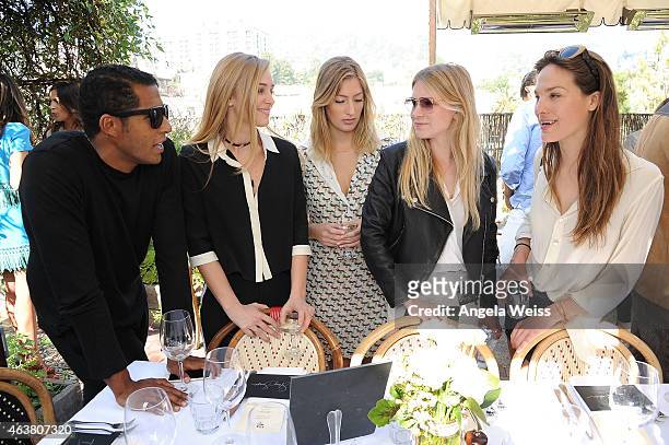 Hassan Pierre, Elizabeth Gilpin, Uma von Wittkamp, Jamie Johnson and Charlotte Kidd attend the Maison De Mode Oscar week lunch hosted by Rosario...