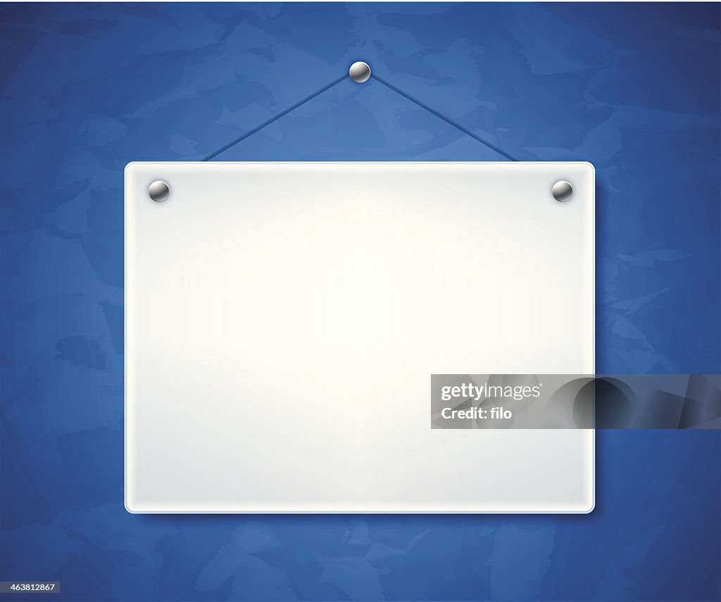 Placa branca em branco