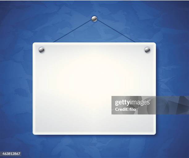 blank white sign - hanging sign stock illustrations