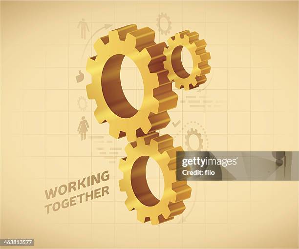 working together - big idea concept stock illustrations