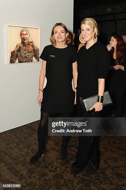 Chief Operating Officer of Artspace Emmanuèle Vinciguerra and Casey Fremont attend the Alexis Bittar NYFW & 25th Anniversary With Lucite presentation...