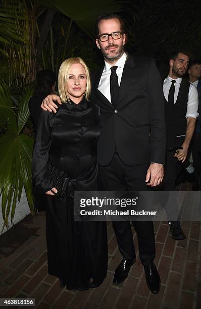 Actress Patricia Arquette and artist Eric White attend VANITY FAIR and Barneys New York Dinner benefiting OXFAM, hosted by Rooney Mara at Chateau...