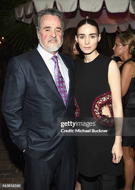 President Raymond Offenheiser and actress Rooney Mara attend VANITY FAIR and Barneys New York Dinner benefiting OXFAM, hosted by Rooney Mara at...