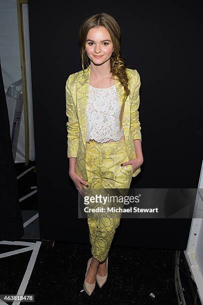 Actress Kerris Dorsey attends the Erin Fetherston show during Mercedes-Benz Fashion Week Fall 2015 at The Salon at Lincoln Center on February 18,...
