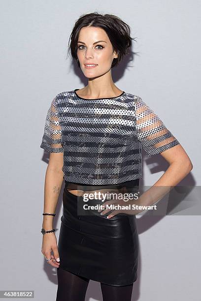 Jaimie Alexander attends the Erin Fetherston show during Mercedes-Benz Fashion Week Fall 2015 at The Salon at Lincoln Center on February 18, 2015 in...