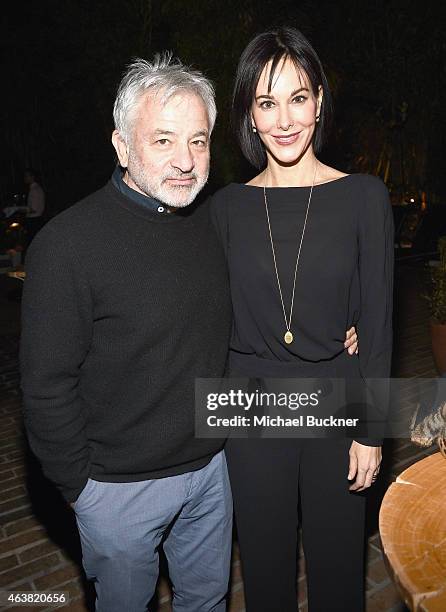 Deputy Editor of Vanity Fair Punch Hutton and guest attend VANITY FAIR and Barneys New York Dinner benefiting OXFAM, hosted by Rooney Mara at Chateau...