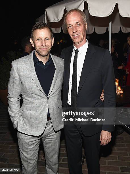 Producer Scott Greenberg and director Dan Gilroy attend VANITY FAIR and Barneys New York Dinner benefiting OXFAM, hosted by Rooney Mara at Chateau...