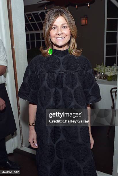 Designer Lisa Perry attends VANITY FAIR and Barneys New York Dinner benefiting OXFAM, hosted by Rooney Mara at Chateau Marmont on February 18, 2015...