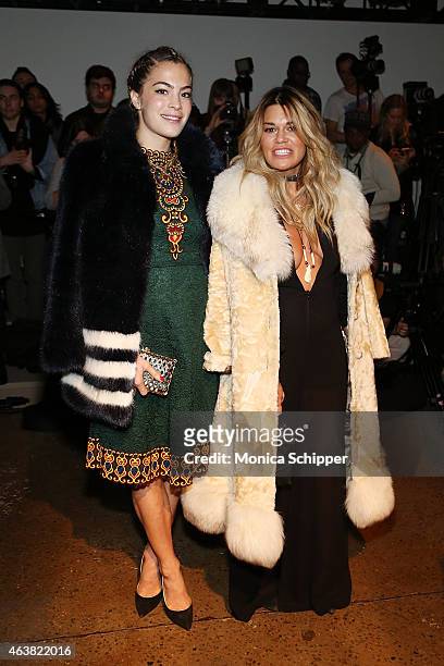 Chelsea Leyland and Jenne Lombardo attend The Blonds fashion show during MADE Fashion Week Fall 2015 at Milk Studios on February 18, 2015 in New York...