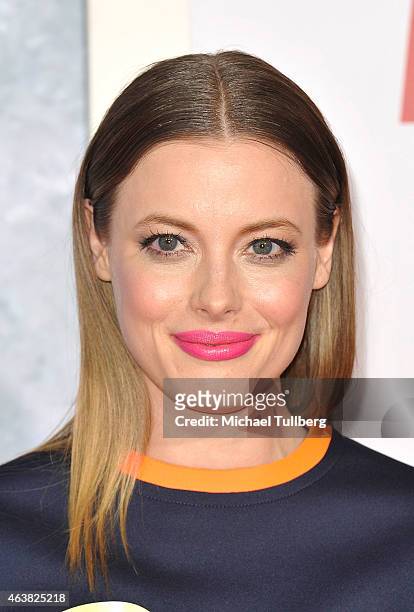 Actress Gillian Jacobs attends the premiere of Paramount Pictures' "Hot Tub Time Machine 2" at Regency Village Theatre on February 18, 2015 in...